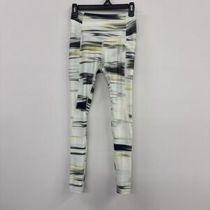 DSG Cold Weather Compression High Rise Leggings XS NEW Linear Glare White